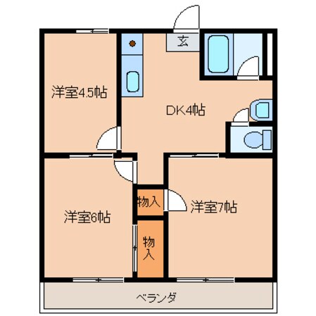 パークサイドＣの物件間取画像